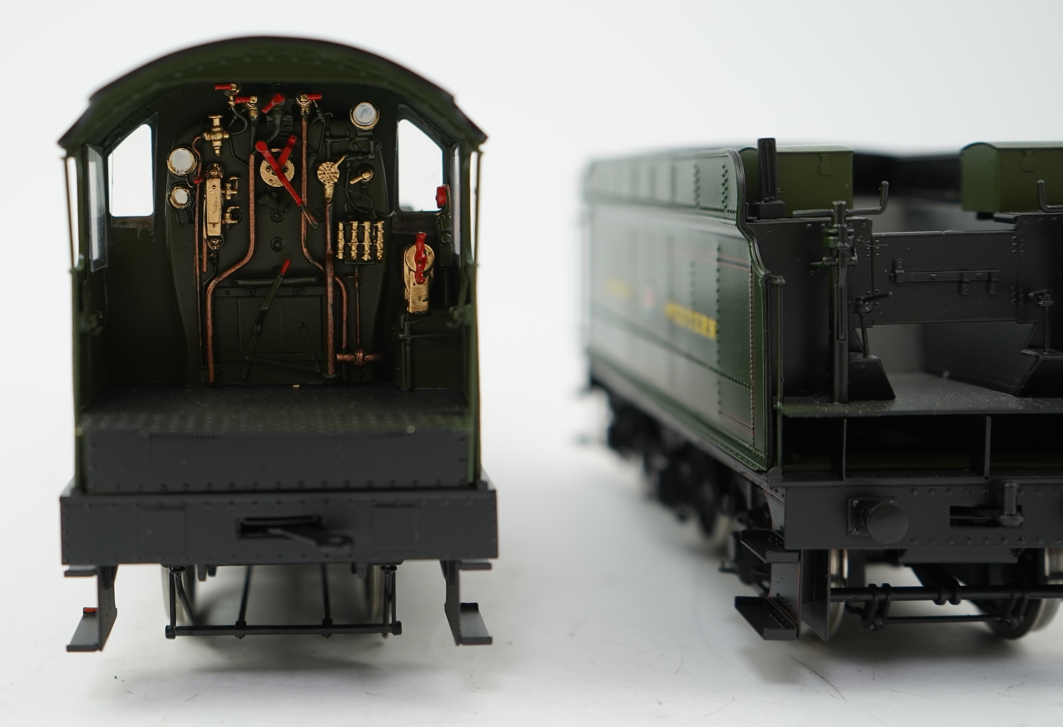 An 0 Gauge Made by Sancheng, China, model of GWR Hall Class, Cobham Hall 4991, 4-6-0 tender locomotive, powered for two rail operation.